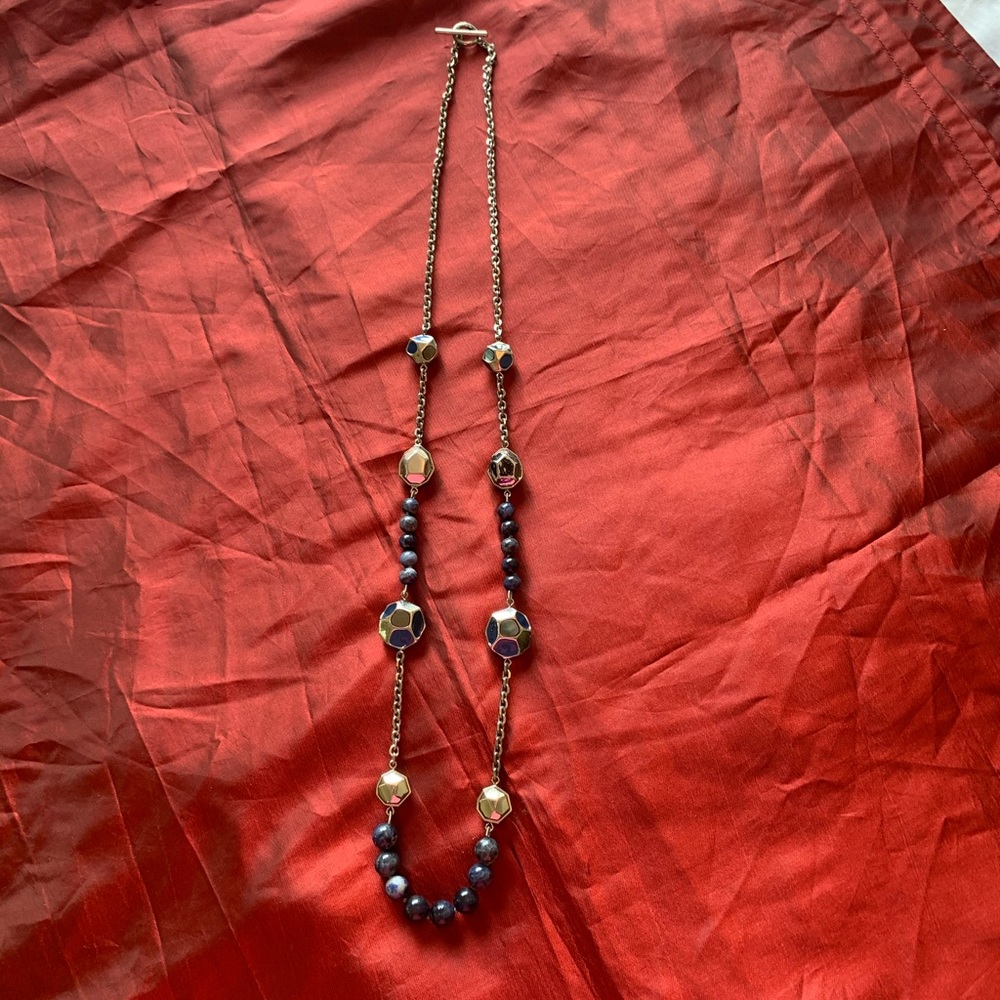 Vintage Silver and blue toned necklace